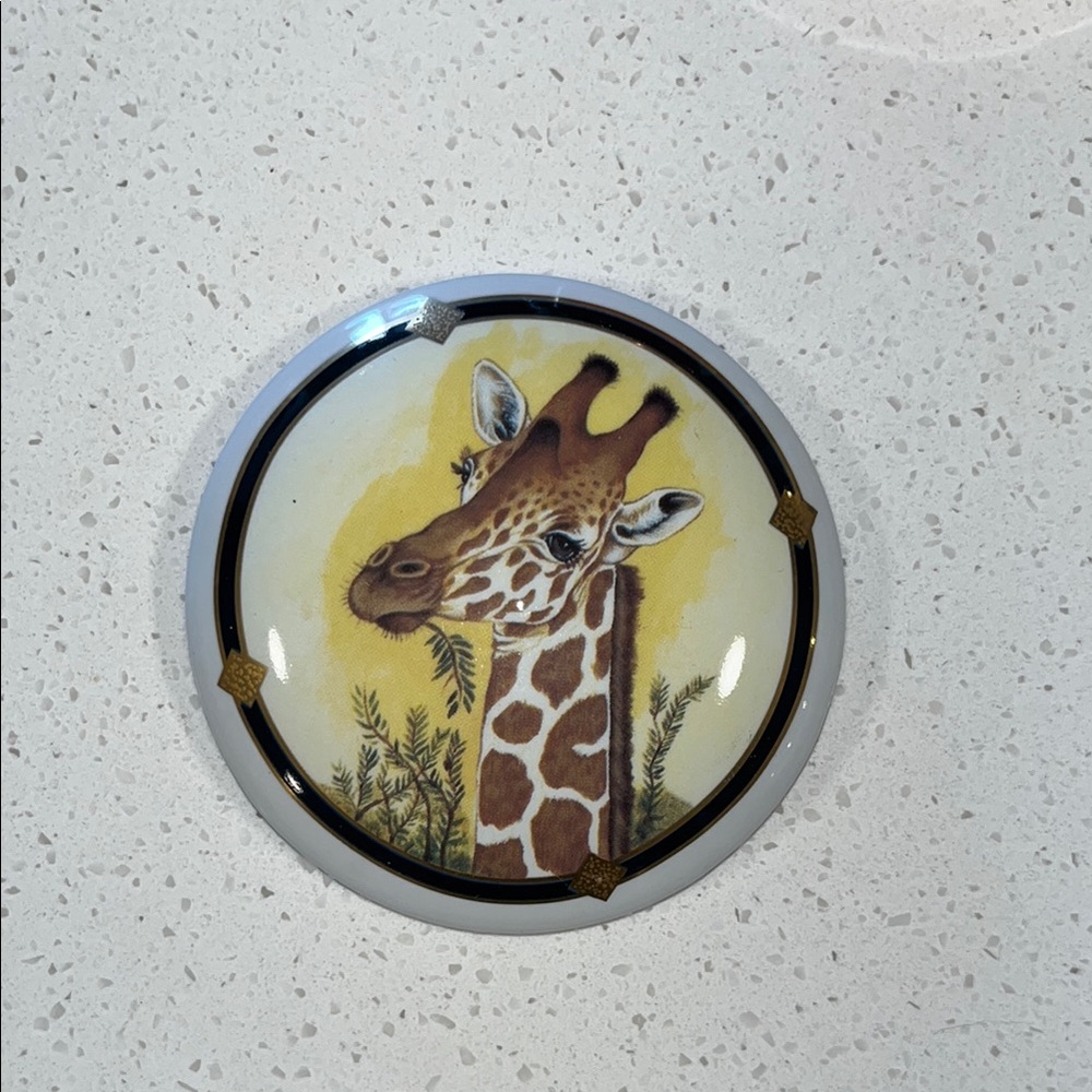 Lynn Chase Vintage 1995 African Portraits Giraffe Design Trinket Box - Picture 6 of 7